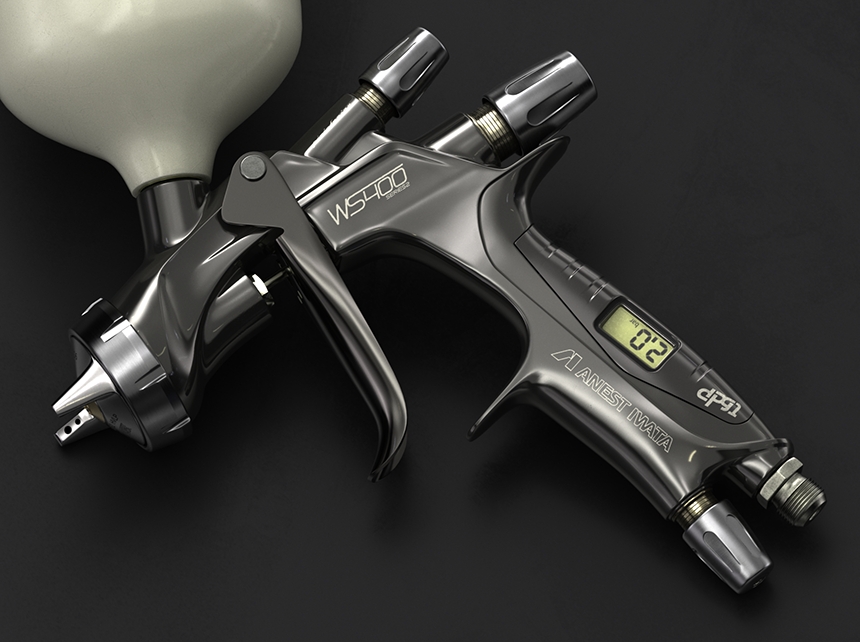 Detail of Spray Gun Redshift Render